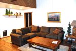 Mammoth Lakes Condo Rental Sunshine Village 150 - cozy sofa in the living room - Not a sofa sleeper